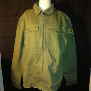 Mens Zara Denimwear green jacket XL